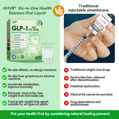 NHS 🇬🇧 Official Store 🇬🇧 | Croaie® 👩‍⚕️GLP-1 6-in-1 Health Solution Oral Solution (Only once a day, visible changes within 7 days) for obesity, cardiovascular health, diabetes, sleep apnea, intestinal health, joint problems, etc🧘